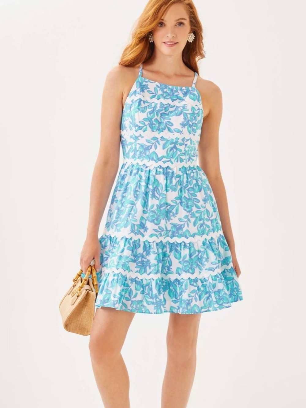 Lilly Pulitzer Blue & White Floral Angelynn Dress